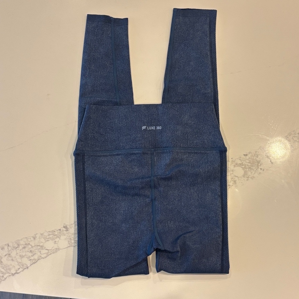 Fabletics Luxe 360 High Waisted Leggings Blue Heather Size S
